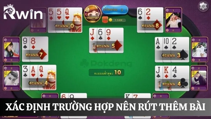 Identify situations to draw extra cards in Pok Deng